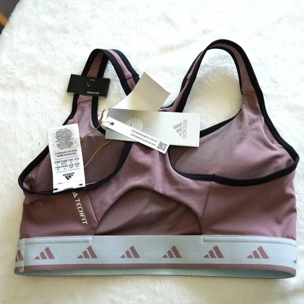 NWT Adidas Hyperglam Powerreact Medium Support‎ Techfit Sports Bra XSAC 32AC